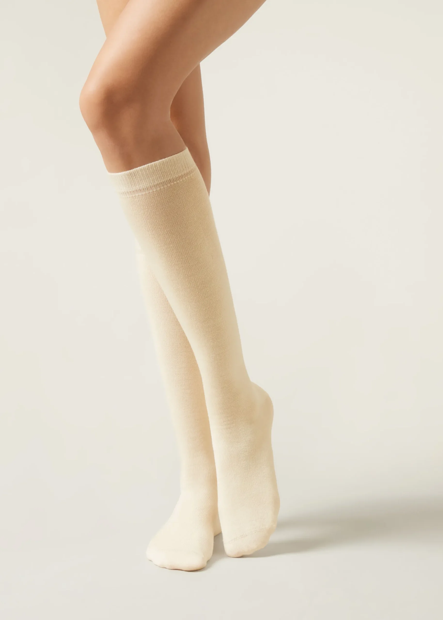 Bawełniano-wełniane podkolanówki