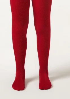 Brokatowe rajstopy kryjące 70 den dziewczęce