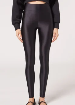 Błyszczące Legginsy