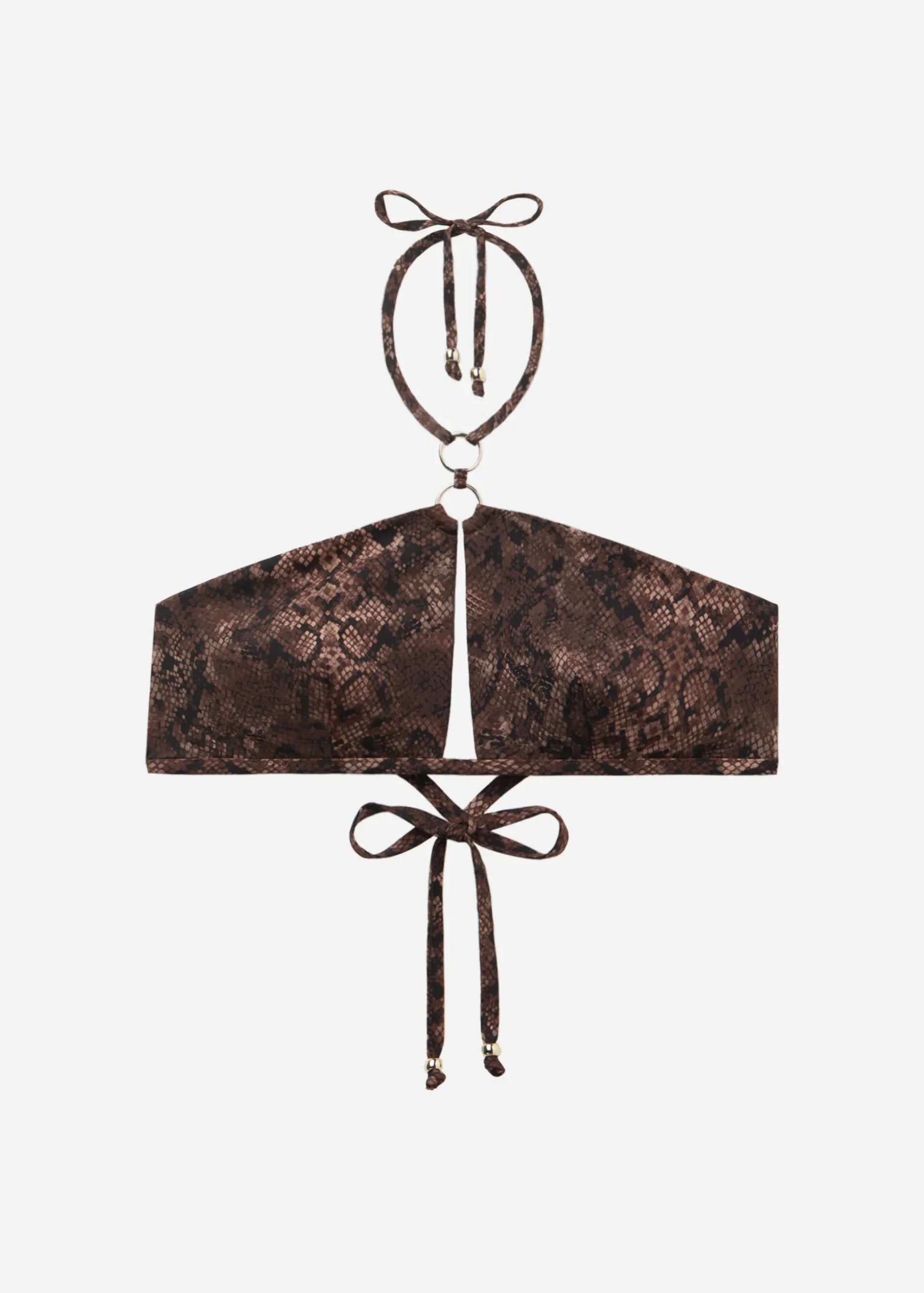 Klasyczny biustonosz góra od kostiumu Brown Snake