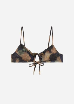 Klasyczny biustonosz z wyjmowanymi wkładkami góra od kostiumu Sparkling Camouflage