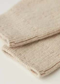 Krótkie Prążkowane Skarpety z dodatkiem Wełny i Kaszmiru