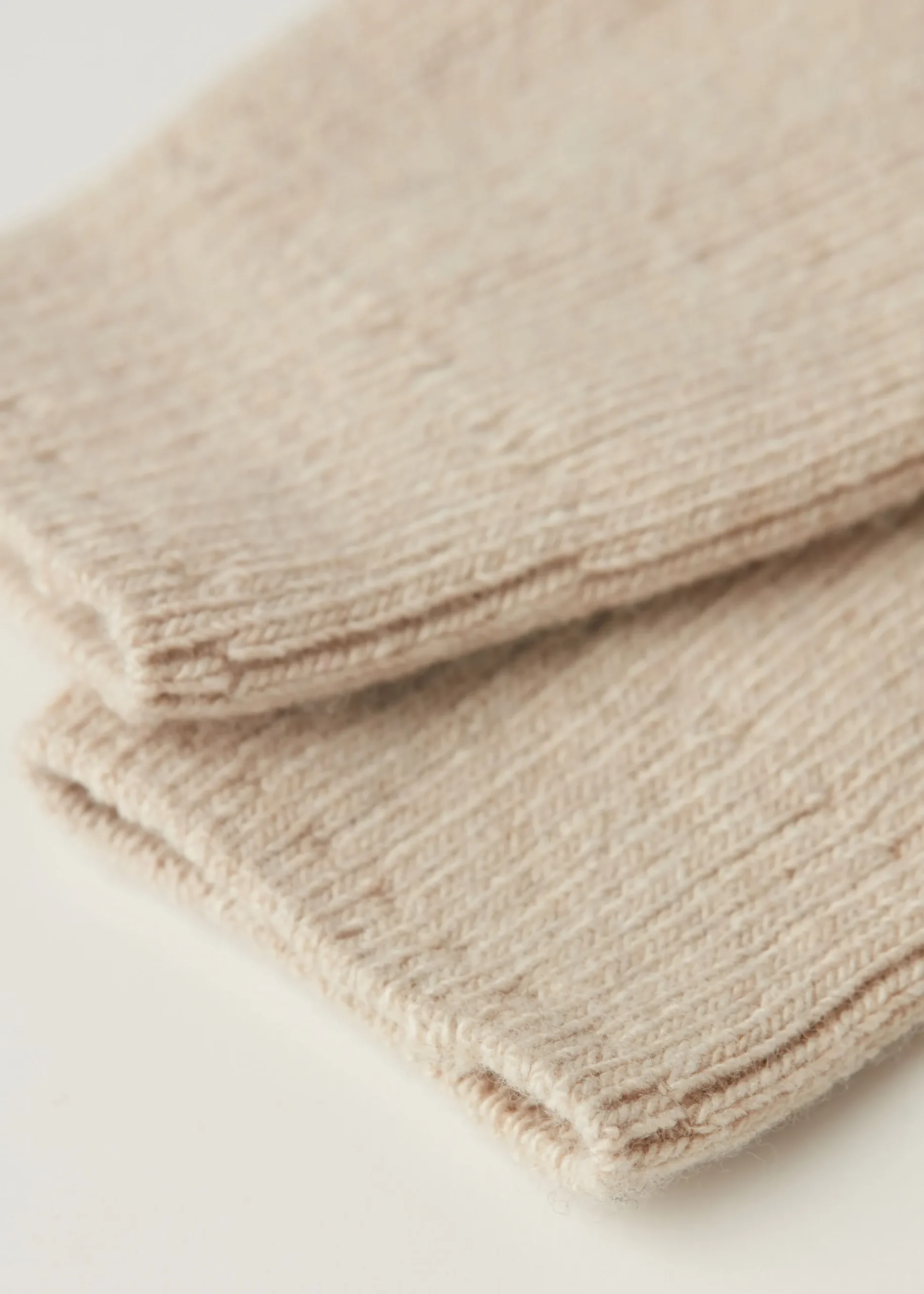 Krótkie Prążkowane Skarpety z dodatkiem Wełny i Kaszmiru