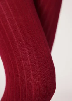 Prążkowane rajstopy bawełniane dziewczęce