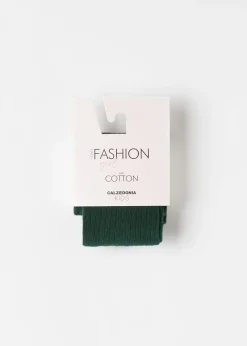 Prążkowane rajstopy bawełniane dziewczęce