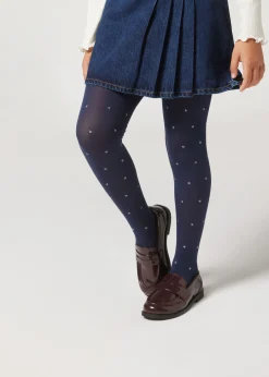 Rajstopy kryjące z brokatem dziewczęce