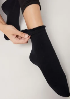 Skarpetki Krótkie z Bawełny Ocieplane