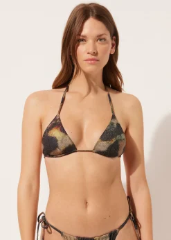 Trójkąt z wyjmowanymi wkładkami góra od kostiumu Sparkling Camouflage